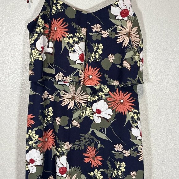 BANANA REPUBLIC Floral Print Ruffle Hem Maxi Dress Sleeveless Women's Sz 6 - Picture 4 of 11